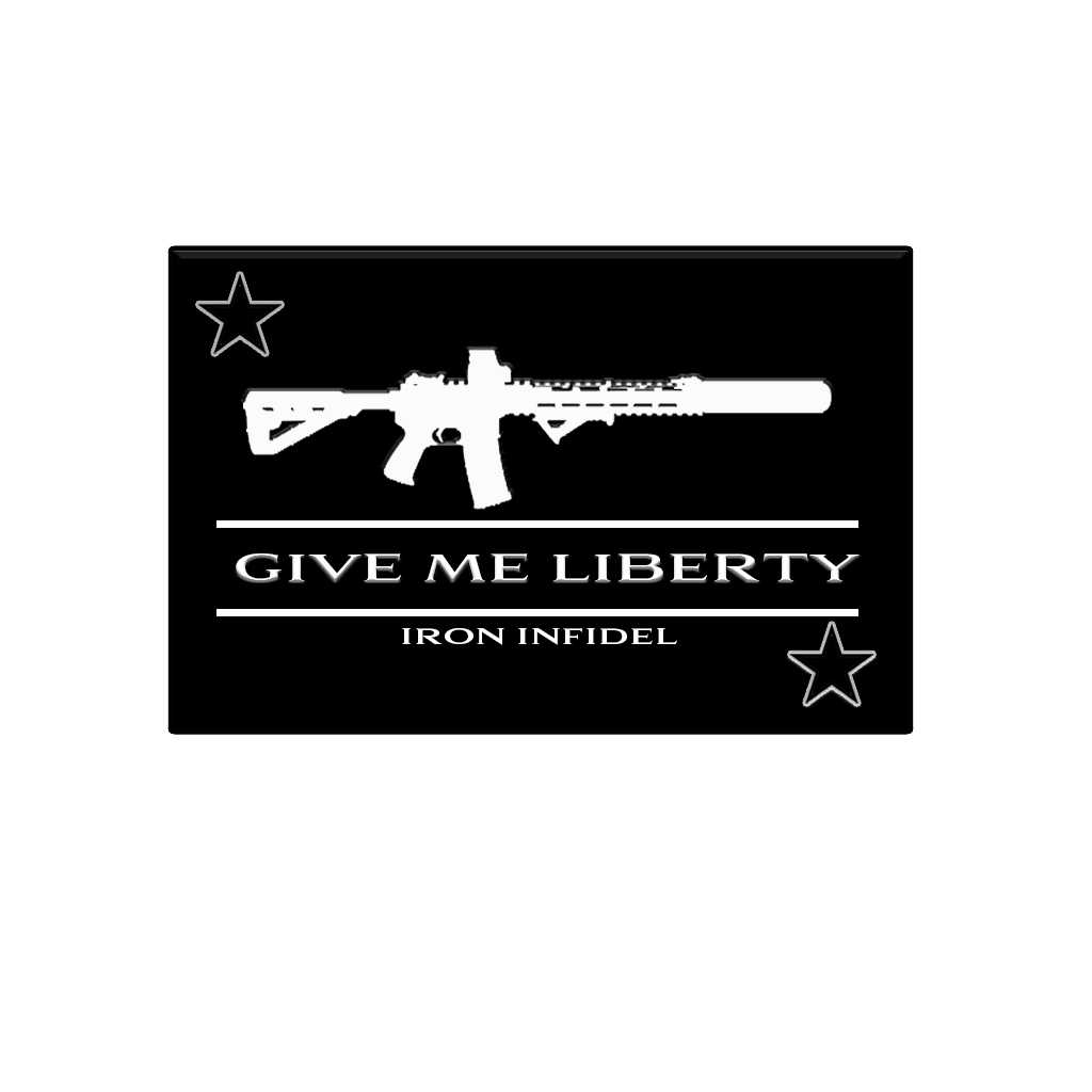 Give Me Liberty or Give Me Death Funny Morale Patches Emblem Green