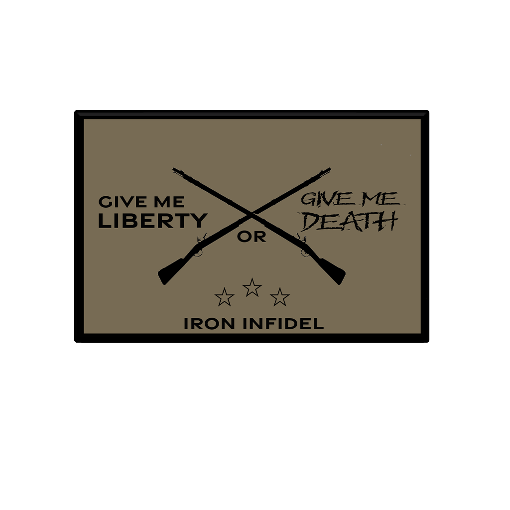Give Me Liberty or Give Me Death Funny Morale Patches Emblem Green