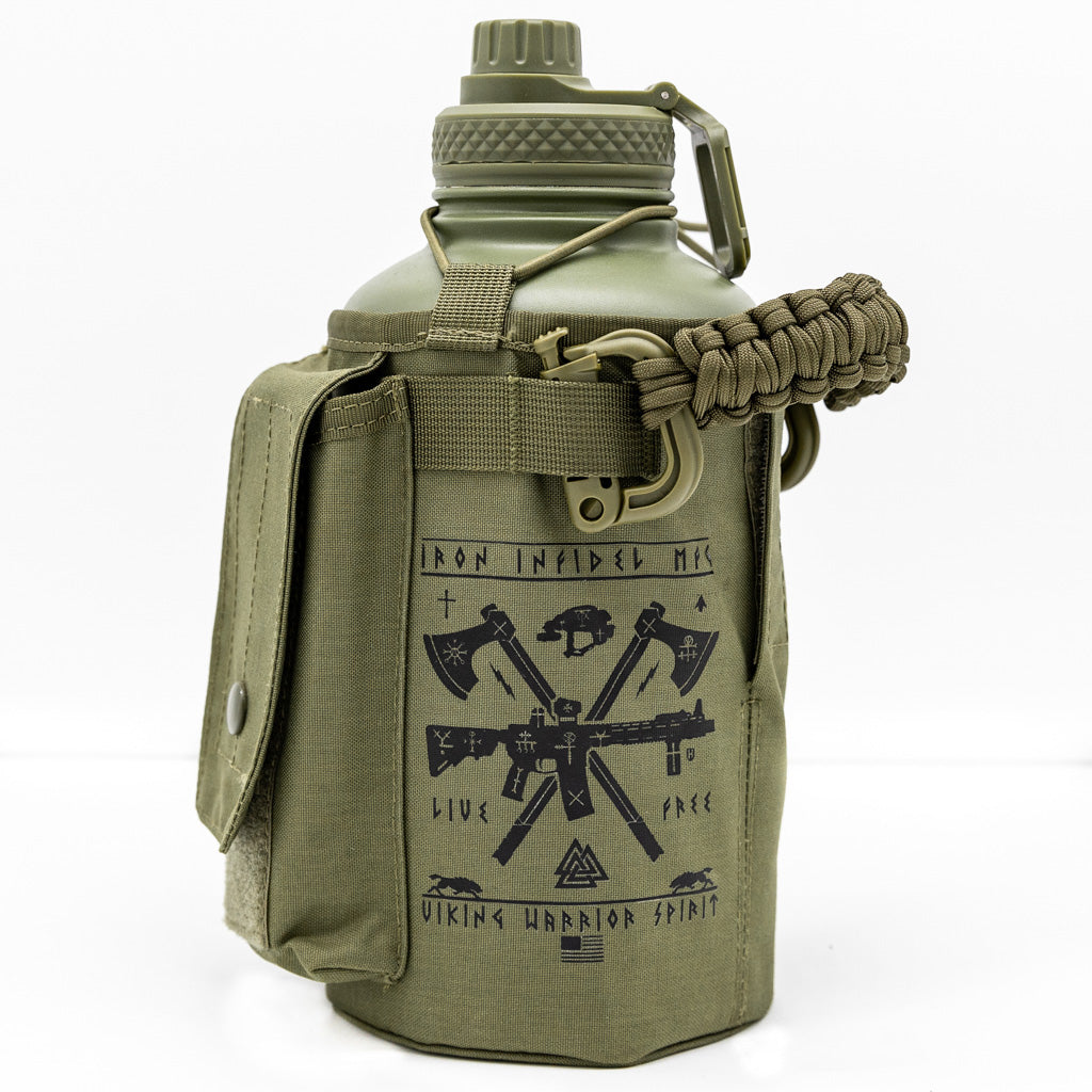 Battle Bottle - Half Gallon Insulated Water Bottle with Paracord Handle -  Lar