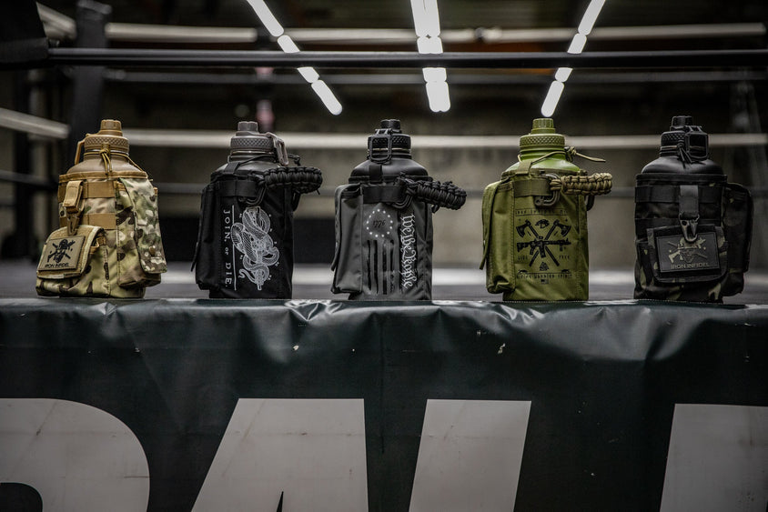 Iron Infidel battle bottles 2L half gallon steel camo army vacuum sealed water bottles