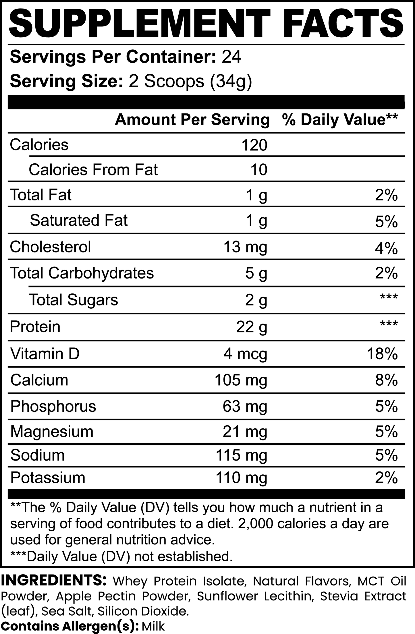 Predator Protein 100% Whey Protein Isolate (Vanilla)