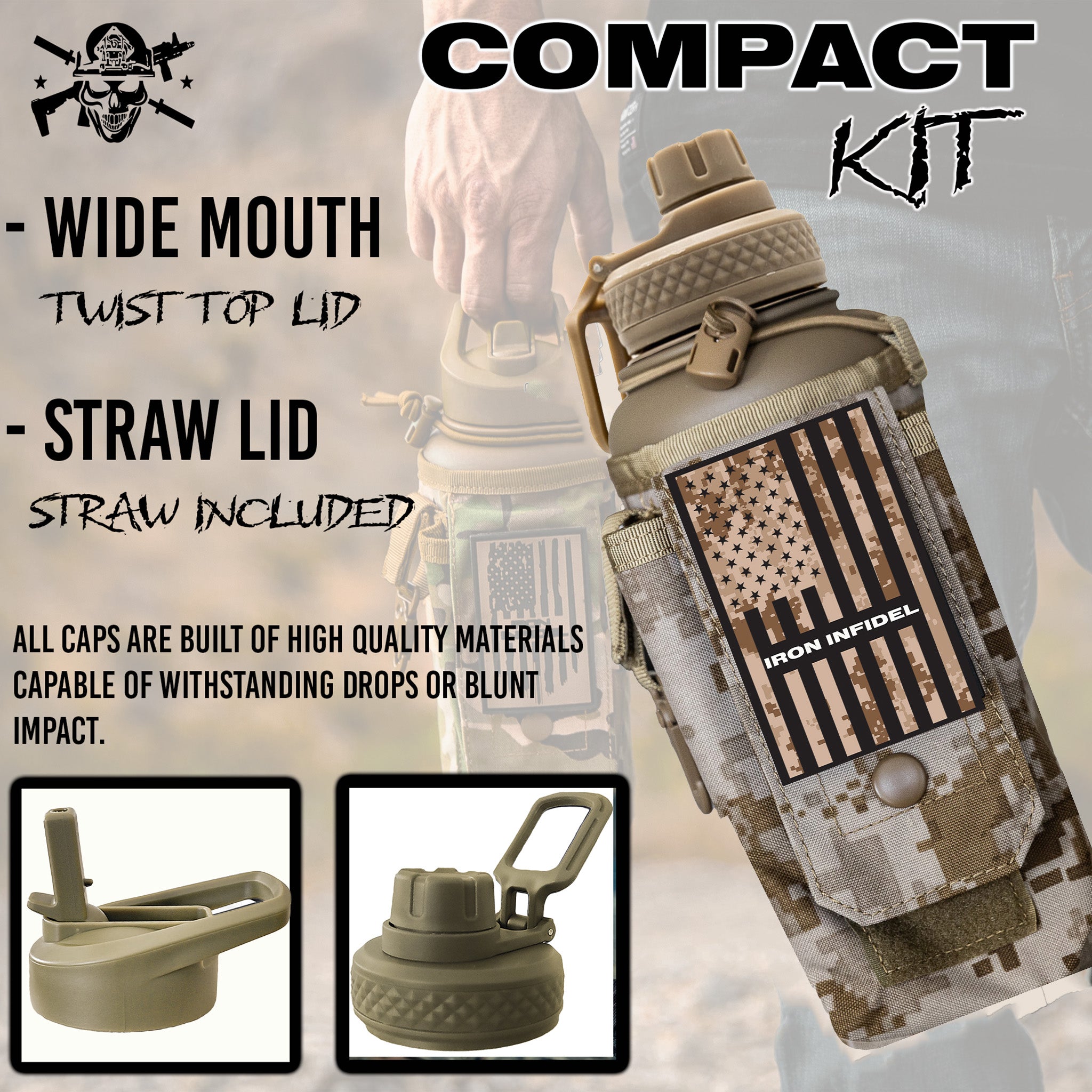 32oz Compact Battle Bottles
