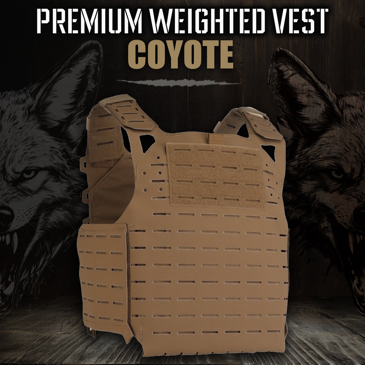 Premium Weighted Vest Plate Carrier - Ultra Lightweight, Laser-Cut