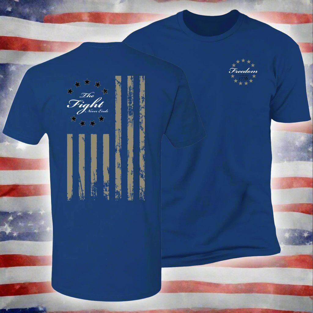 freedom fight t shirt blue