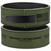 Iron Infidel Weight Lifting Belt Patriot Lifting Gear Green 10mm Lever Belt