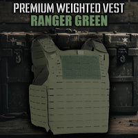 Premium Weighted Vest Plate Carrier - Ultra Lightweight, Laser-Cut