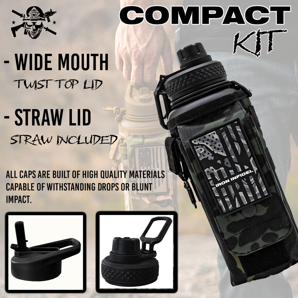 32oz Compact - Battle Bottle Water Bottle – Iron Infidel