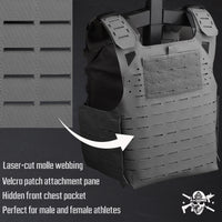 Premium Weighted Vest Plate Carrier - Ultra Lightweight, Laser-Cut