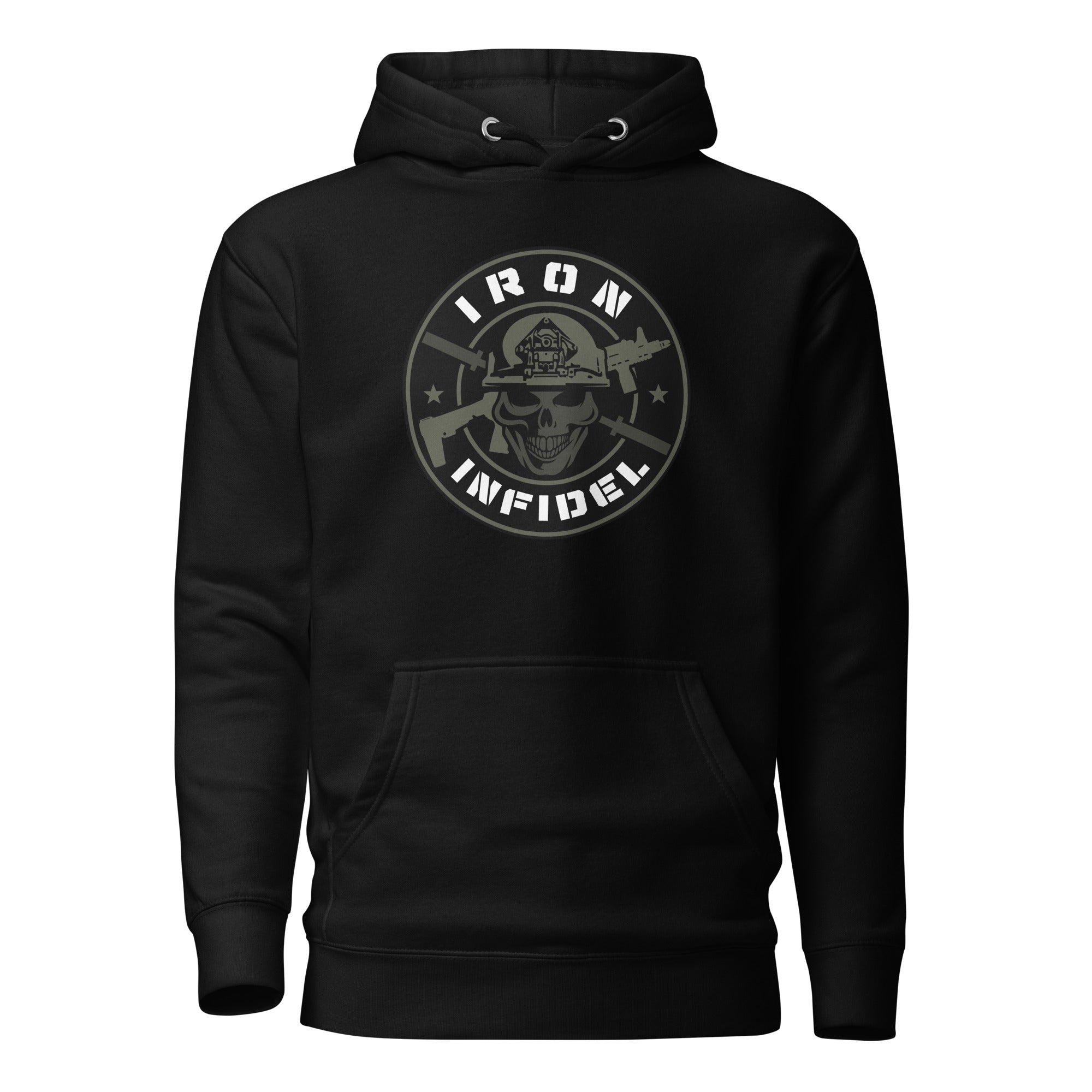 Iron Infidel Premium Logo Hoodie Hooded Sweatshirt Black